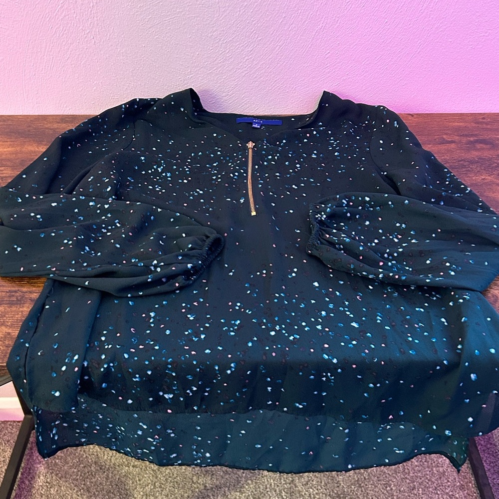 Women's Green and Blue Top